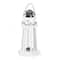 12.25" White Wooden Lighthouse Hanging Candle Lantern with Chain Detailing
